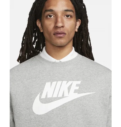 Свитшот мужской Nike Sportswear Club Fleece Graphic Crew Grey Dq4912-063