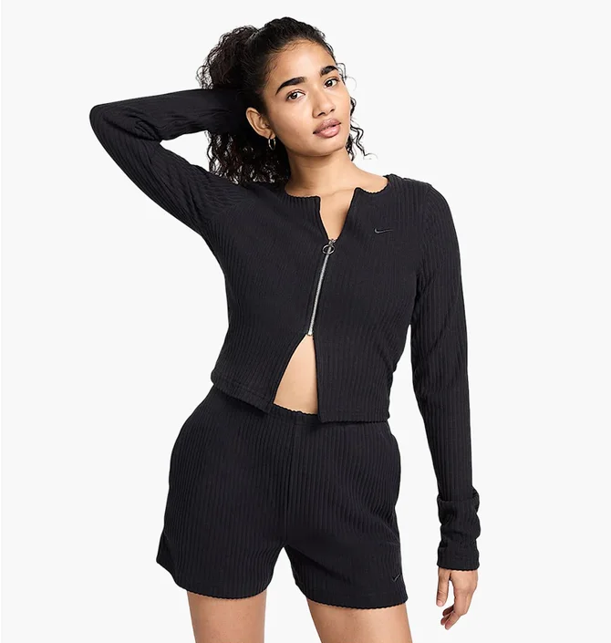 Кофта женская Nike Sportswear Chill Rib Black FN3682-010
