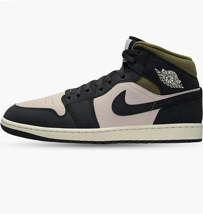 Кроссовки мужские Air Jordan 1 Mid Se Black/Beige HV4091-102