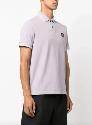 Поло чоловіче STONE ISLAND Logo-Patch Violet 79152SC17-V0047
