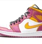 Кроссовки мужские Air Jordan 1 Mid White/Violet DC0350-100