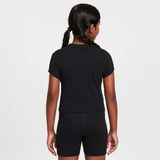 Футболка детская Nike Sportswear Big Kids (Girls) Cropped T-Shirt Black HF7010-010