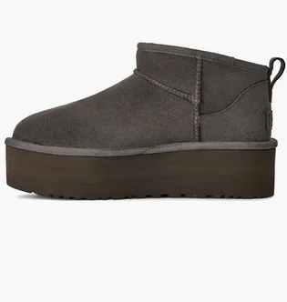 Угги женские UGG Classic Ultra Mini Platform Grey 1135092-CHRC