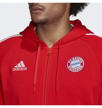 Толстовка мужская Adidas Fc Bayern Dna Full-Zip Hoodie Red Hf1356