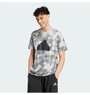 Футболка мужская Adidas Future Icons Badge Of Sport Allover Print Camo/Grey IV5201