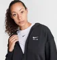 Толстовка женская Nike Sportswear Air Fleece Oversized Full-Zip Hoodie Black FB8047-010