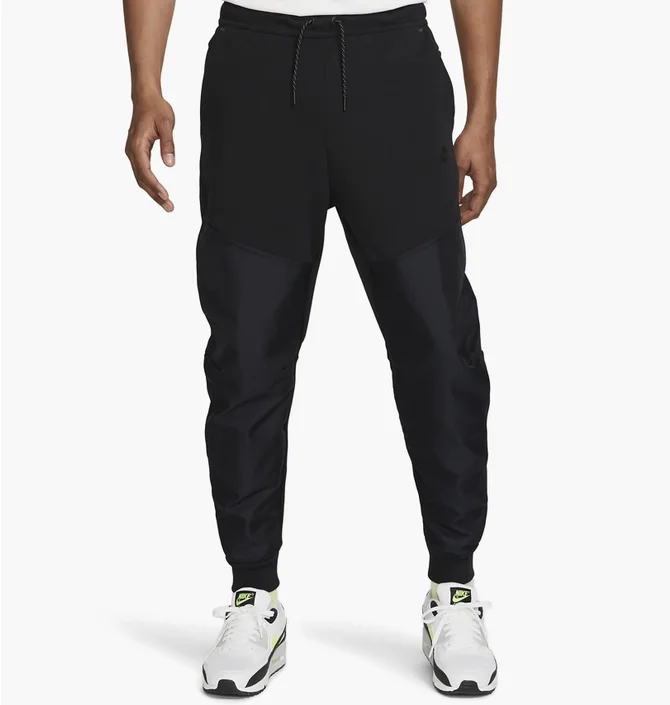 Штаны мужские Nike M Nk Tch Flc OverlayJggr Black Dr6171-010
