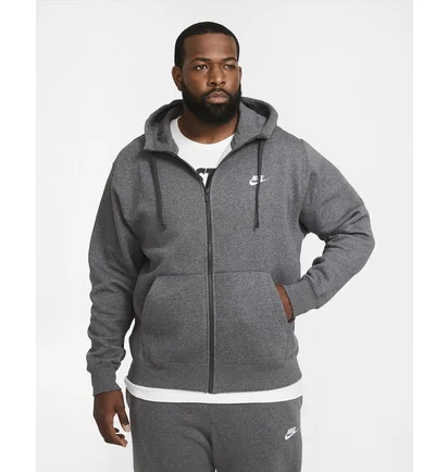 Толстовка чоловіча Nike M Nsw Club Hoodie Fz Bb Grey BV2645-071