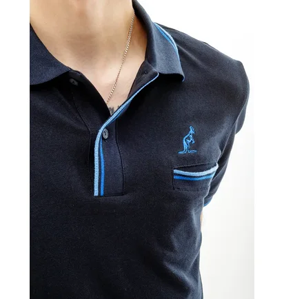 Поло мужское AUSTRALIAN Classy Pique Polo R- Fit Blue LSUPO0008-200A