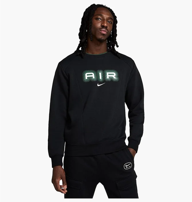 Свитшот мужской Nike Air MenS Fleece Crew- Neck Sweatshirt Black HM0177-011