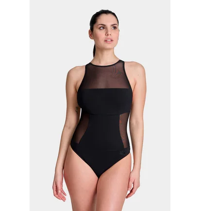 Купальник женский Arena Mesh Panels Swimsuit Swim Pro Black 006659-500