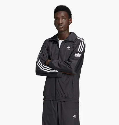 Вітровка чоловіча Adidas Adicolor 3D Trefoil 3-Stripes Track Jacket Black GN3535