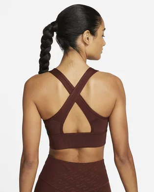 Топ жіночий Nike Womens Medium-Support 1-Piece Pad Longline Printed Sports Bra Bordo Dm0553-273