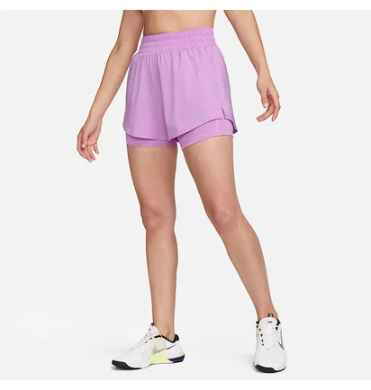 Шорты женские Nike One Dri-Fit High-Rise 3In 2In1 Short Violet DX6016-532
