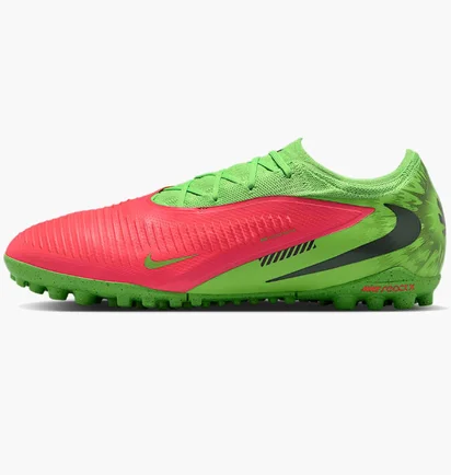 Бутсы унисекс Nike Reactx Phantom 6 Low Pro Tf Eh Green/Red IH1788-603