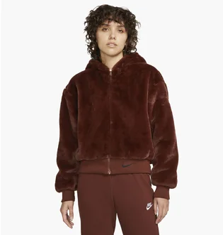 Куртка жіноча Nike Womens Faux Fur Jacket Brown Dd5116-273