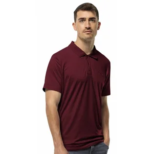 Поло чоловіче Jack Wolfskin Travel Bordo 1809721-2511