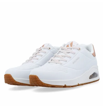 Кроссовки женские Skechers Uno Shimmer Away White 155196-WHT