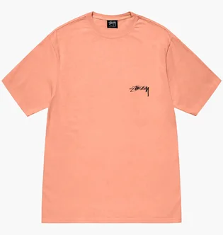 Футболка мужская Stussy Pigment Dyed Snake Peach 1905126-20117