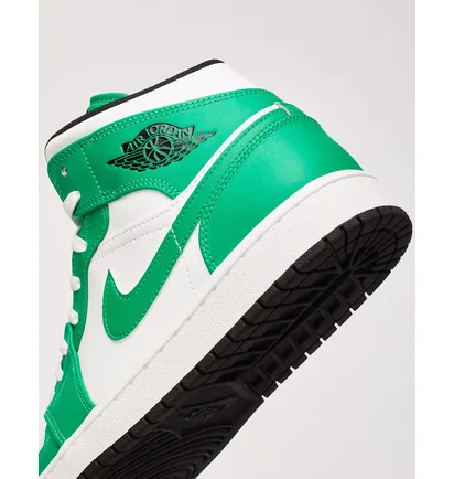 Кросівки чоловічі Air Jordan 1 Mid White/Green DQ8426-301