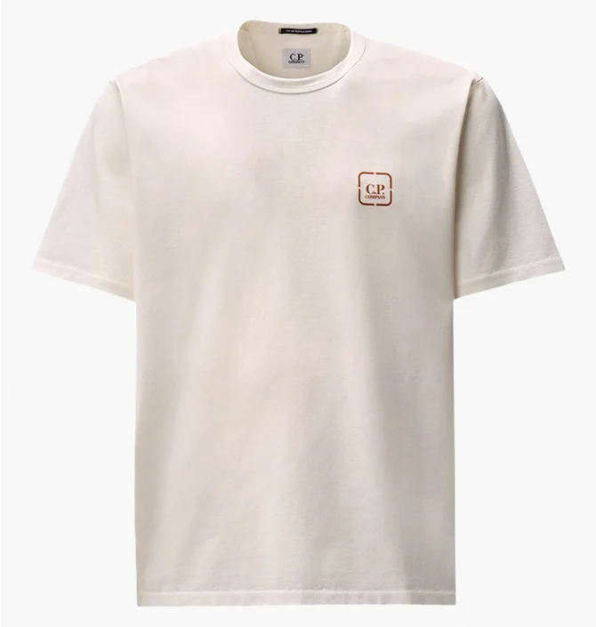 Футболка мужская C.P. Company Metropolis Series Badge White 19CLTS054A-006370W-103