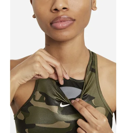 Топ жіночий Nike Womens Medium-Support 1-Piece Pad High-Neck Sports Bra Camo Dd1199-222