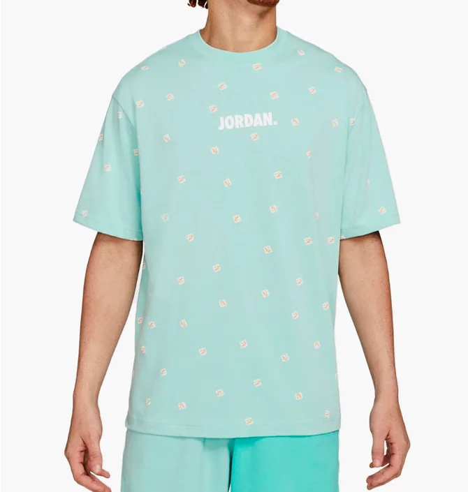 Футболка чоловіча Air Jordan M J Jmc Ss Ctn Aop Tee Turquoise CZ5185-382