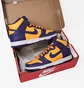 Кроссовки мужские Nike Dunk Hi Retro Violet/Yellow Dd1399-500