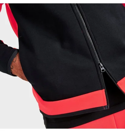 Толстовка чоловіча Nike Sportswear Tech Fleece Taped Full-Zip Hoodie Red/Black Dv0537-696