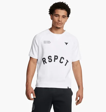 Футболка мужская Under Armour Project Rock Icon Fleece White 1386884-100