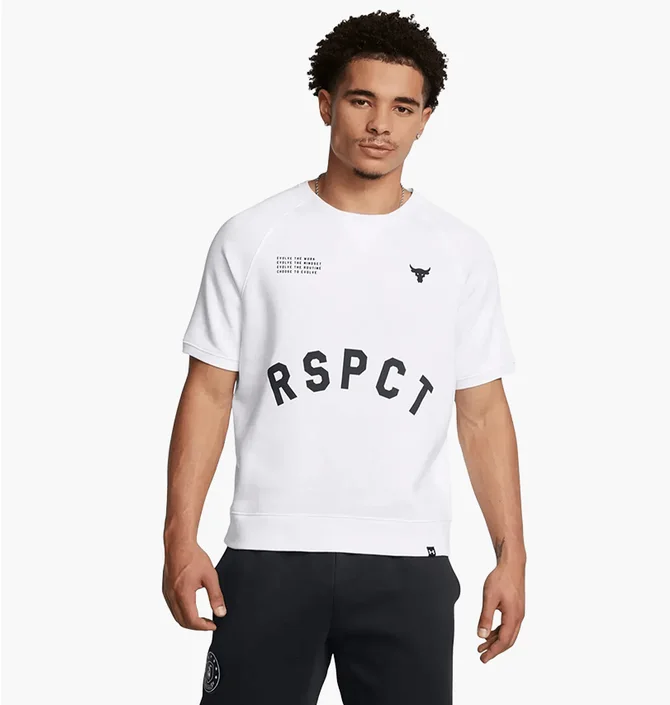 Футболка мужская Under Armour Project Rock Icon Fleece White 1386884-100