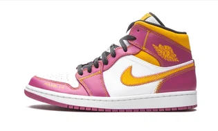 Кроссовки мужские Air Jordan 1 Mid White/Violet DC0350-100