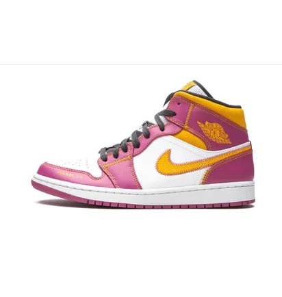 Кроссовки мужские Air Jordan 1 Mid White/Violet DC0350-100