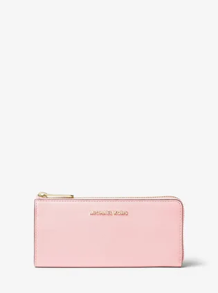 Кошелек женский Michael Kors Jet Set Travel Large Saffiano Leather Quarter-Zip Wallet Pink 35T6GTVE3L-POWDER-BLUSH-21838