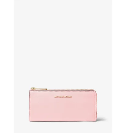 Кошелек женский Michael Kors Jet Set Travel Large Saffiano Leather Quarter-Zip Wallet Pink 35T6GTVE3L-POWDER-BLUSH-21838