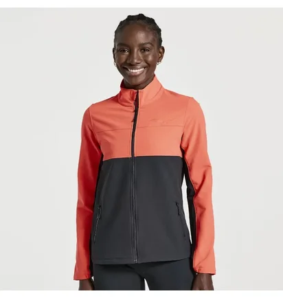 Ветровка женская Saucony Bluster Jacket Orange/Black 800389-Vr