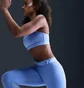 Лосины женские Nike WomenS Mid-Rise Mesh-Panelled Leggings Blue CZ9779-494