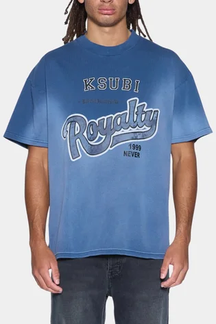 Футболка мужская Ksubi Champions Ekcess Ss Tee Ink Fade Blue MFA25TE009-BLU