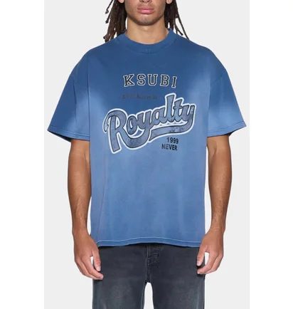 Футболка мужская Ksubi Champions Ekcess Ss Tee Ink Fade Blue MFA25TE009-BLU