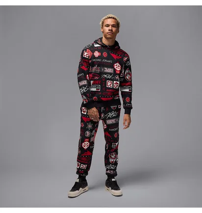 Спортивный костюм мужской Air Jordan Essentials Printed Fleece Black HM7254-010__HM7257-010