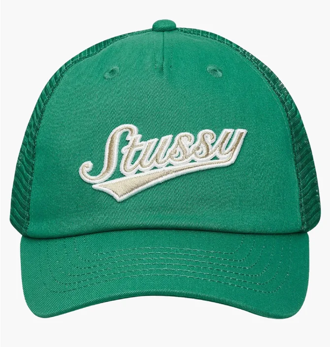 Кепка унисекс Stussy Lp Trucker Athletic Green 1311165-0410