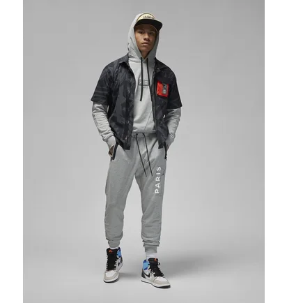 Худи мужское Air Jordan Fleece Hoodie X Psg Grey Dm3096-063