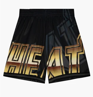 Шорти чоловічі Mitchell & Ness Nba Big Face 4.0 Fashion Short Miami Heat Black Pshr1259-Mheyypppblck