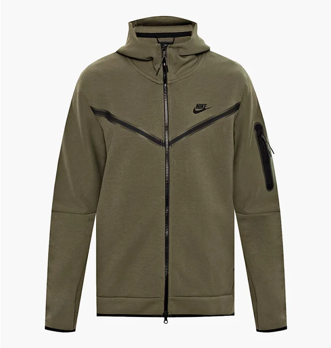 Толстовка чоловіча Nike Sportswear Tech Fleece Olive CU4489-380
