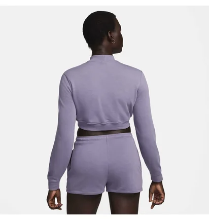 Кофта женская Nike Nsw Chll Ft Crp Crew Violet FN2476-509