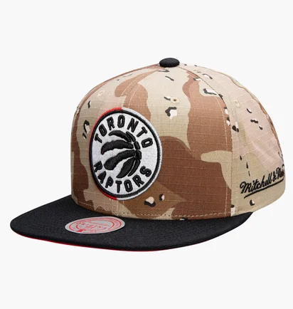 Кепка унисекс Mitchell & Ness Nba Snapback Toronto Raptors Camo/Brown HHSS1101-TRAYYPPPCAMO