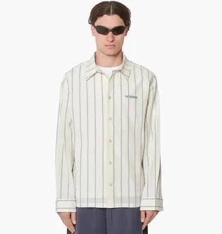 Рубашка унисекс Han Kjobenhavn Retro Striped White M-134837