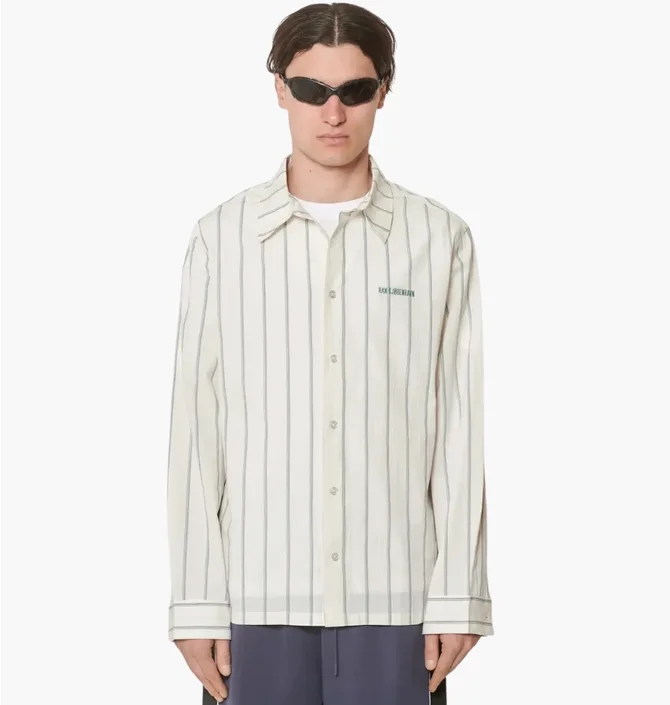 Рубашка унисекс Han Kjobenhavn Retro Striped White M-134837