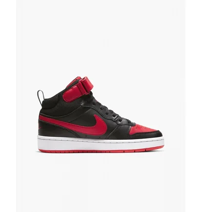 Кроссовки детские Nike Court Borough Mid 2 (Gs) Black/Red Cd7782-003