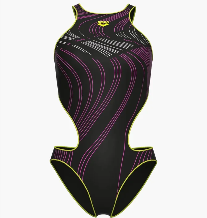 Купальник женский Arena One Stream Swimsuit Black 008953-560